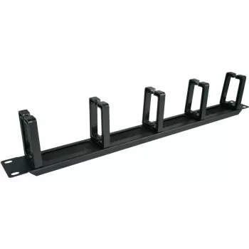 Alantec PK048 1U 19 kabeļu organizators ar birstētu blīvējumu, 5 plastmasas turētāji