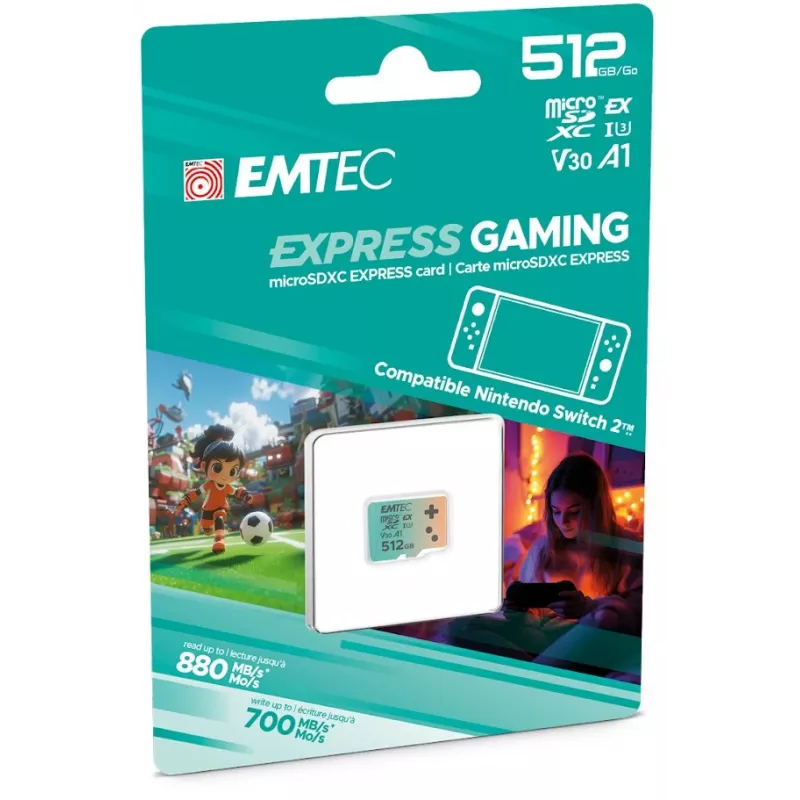 Emtec 512GB UHS-I U3 V30 A1 EXPRESS Switch 2 zibatmiņa