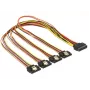 SATA kabelis DeLOCK 60158 0,5 m SATA 15 kontaktu 4 x SATA 15 kontaktu Daudzkrāsains