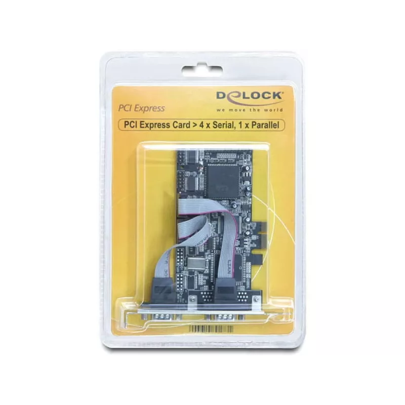 PCI Express karte DeLOCK 89177 4 x seriālais 1 x paralēlais
