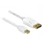 DisplayPort kabelis DeLOCK 83482 Mini DisplayPort 2 m Balts