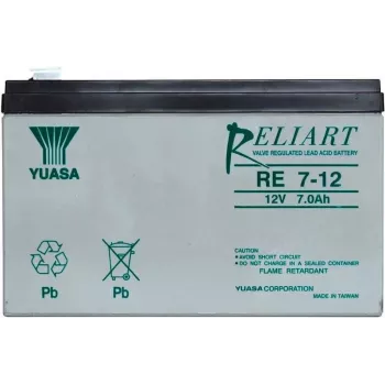 Hermētiska svina-skābes baterija Yuasa RE7-12 12V 7Ah AGM rezerves un energosistēmām