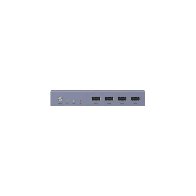 KVM slēdzis Unitek V307A USB HDMI 2 portu 4K Ultra HD 3840x2160@60Hz HDCP 2.2, metāla korpuss, pelēks