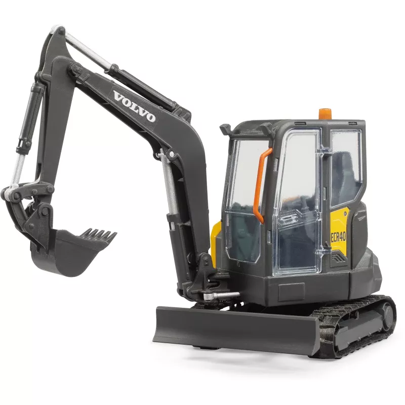 BRUDER modelis — Volvo ECR40 kompaktekskavators (rotaļlieta), modelis 02465