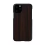 Telefona maciņš man and wood iPhone 11 Pro — melnkoka melns, ciets aizsargājošs aizmugures vāciņš