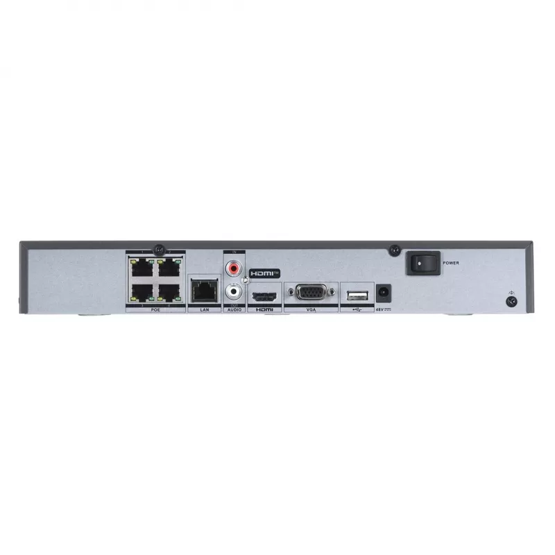 Tīkla video reģistrators Hikvision DS-7604NXI-K1/4P, 4 kanāli, 4K