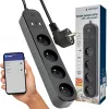 Pagarinātājs GEMBIRD TSL-PS-F4U-02 ar 4 PL ligzdām un USB lādētāju, melns