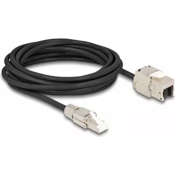 DeLOCK kabelis RJ45 spraudnis lauka montāžai uz Keystone moduļa RJ45 ligzdu Cat.6A 5 m