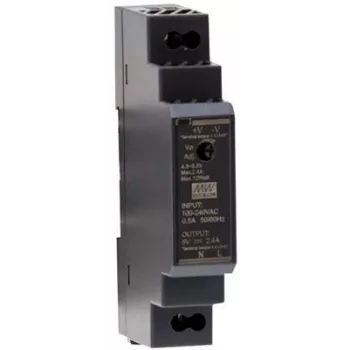 Meanwell MW HDR-15-24 - Komutācijas barošanas avots uz DIN sliedes 15,2 W 24 V 0,63 A