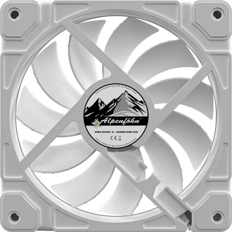 ALPENFÖHN Wing Boost 3 ARGB 120mm ventilatoru 3 iepakojums, balts
