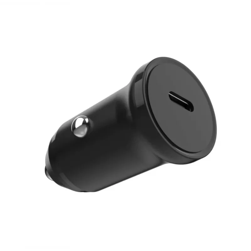 Auto USB-C lādētājs FIXED FIXCC30N-C-BK 30 W, fiksēts kabelis, viena pieslēgvieta ātrai uzlādei 12 V transportlīdzekļa ligzdai