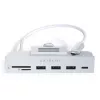 Klēpjdatora dokstacija / pieslēgvietu replikators Satechi ST-UCICHS USB 3.2 Gen 1 Type-C, USB-A pieslēgvietas, SD/MicroSD, sudraba