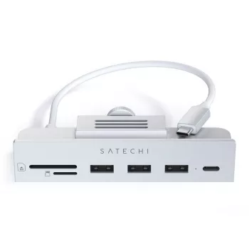 Klēpjdatora dokstacija / pieslēgvietu replikators Satechi ST-UCICHS USB 3.2 Gen 1 Type-C, USB-A pieslēgvietas, SD/MicroSD, sudraba
