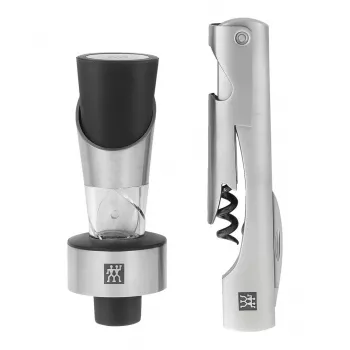 ZWILLING Sommelier vīna piederumu komplekts — taisnstūra futrālis 100×190×42 mm, 2 gab.