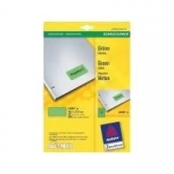 Pašlīmējošo printera etiķešu komplekts Avery Coloured Mini Labels zaļā krāsā