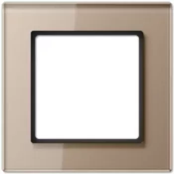 Sienas slēdža apdares plāksne JUNG AC 581 GL CH šampanieša stikls 84×84 mm