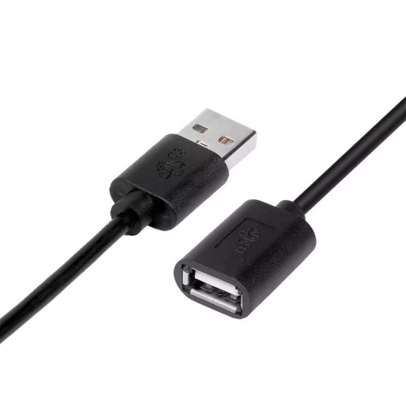 USB pagarinātājs AM-AF 1,8 m melns