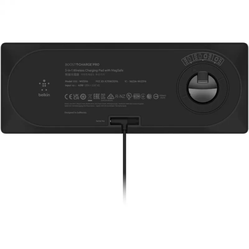 Bezvadu lādētājs Belkin BOOST↑CHARGE PRO ātrā uzlāde melns