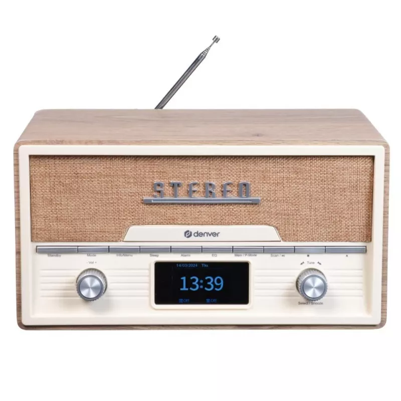 Personīgais CD atskaņotājs Denver MDA-525LW Koks 10W DAB+ FM