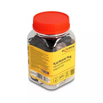DeLOCK RJ45 Modular Plug Cat.8.1 25 pcs set with strain relief