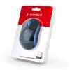Bezvadu optiskā pele Gembird MUSW-4B-03-B, RF, piemērota abām rokām, 1600 DPI, 4 pogas, darbināma ar baterijām, zila/melna