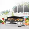 Elektriskais galda grils Rommelsbacher BBQ 2003 — 1900 W, 50×25 cm, rievota + Teppanyaki, regulējams termostats, sudraba/melns