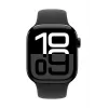 Watch Series 10 GPS + Cellular 42 mm Jet Black Aluminium Case ar Black Sport Band - M/L