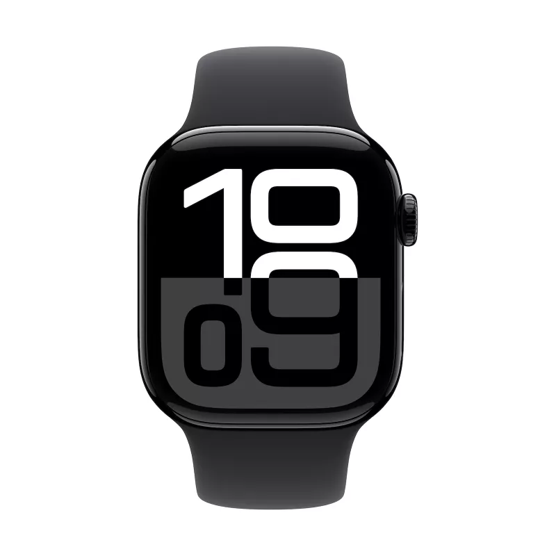 Watch Series 10 GPS + Cellular 42 mm Jet Black Aluminium Case ar Black Sport Band - M/L