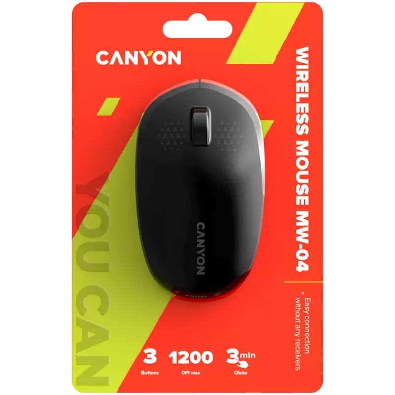 CANYON pele MW-04 3 pogas BT bezvadu Melna