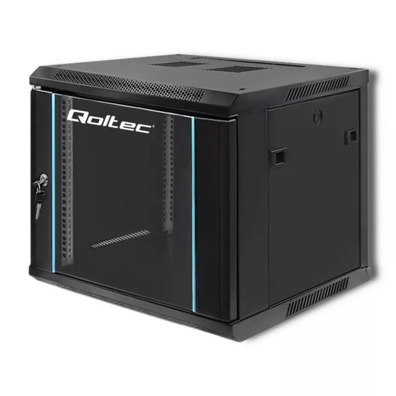 Tīkla statīvs QOLTEC 9U modelis 54466 — atvērta rāmja 9U servera/statīva montāžas korpuss