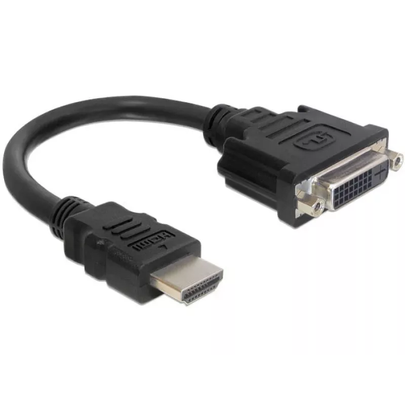 kabelis HDMI-DVI M/F DeLOCK 0.2m