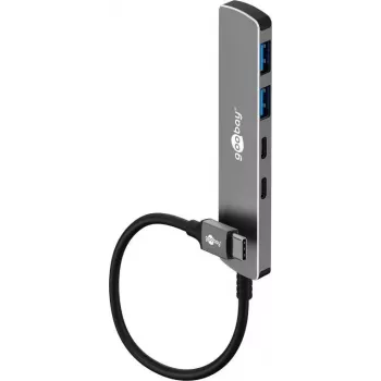 Goobay plāns 4-Port USB-Hub USB-C to/USB-A 5 Gbit/s - -Plug USB 3.2> (79159)
