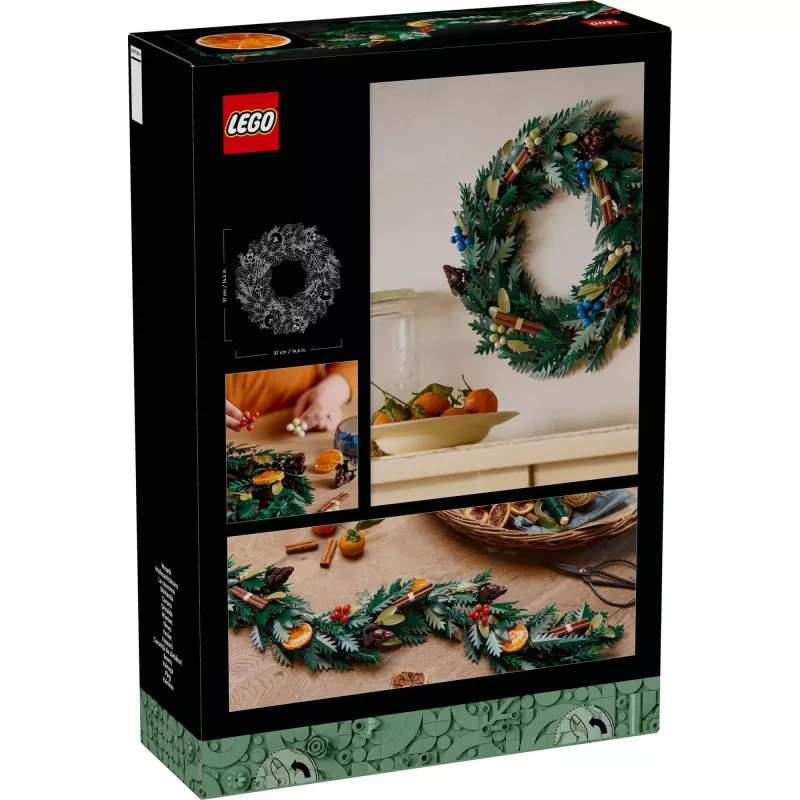 konstruēšanas rotaļlieta LEGO 10340 Icons Ziemassvētku vainags