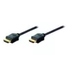 Assmann HDMI ātrgaitas savienojuma kabelis. A tipa vīriešu/vīriešu savienotāji. 10,0 m. ar Ethernet. bijušais HDMI 1.4. UL. melns. zelta (AK-330107-100-S)