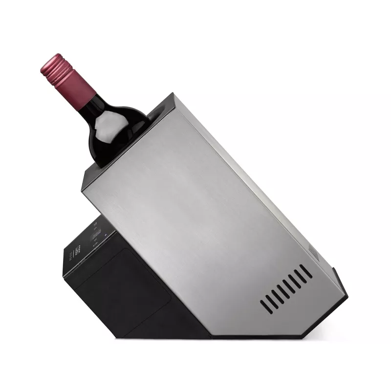 Caso | Vīna dzesētājs | WineCase Deluxe Stainless Steel | Pudeļu ietilpība 1 | Melns/Sudraba
