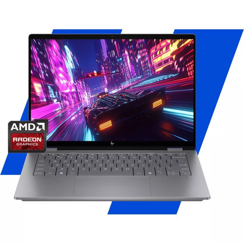 HP OmniBook X Flip 14 3k skārienjūtīgais ekrāns Ryzen AI 5 340 16GB/512GB SSD Windows 11 Home - 14-FK0453NG Copilot+PC (BZ7Z2EA#ABD)