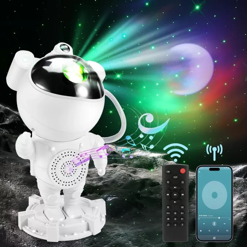 Zvaigžņu projektora lampa Hawk HW-STAR01 ar iebūvētu skaļruni — galaktikas gaismas projektors