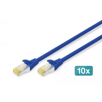 Tīkla kabelis Digitus CAT 6A S/FTP RJ-45 1 m zils