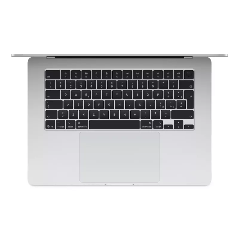 MacBook Air 15, sudraba, M4 (10-CPU/10-GPU), 16GB, 512GB, vācu, 35W Dual USB-C Port barošanas adapteris, MW1H3D/A