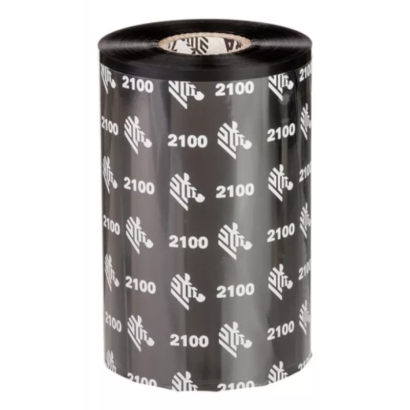 Zebra 2100 Wax termiskā lente 450 m Melna