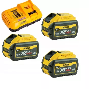 Akumulatora un lādētāja komplekts DeWalt DCB118X3 — Li‑Ion 9 Ah akumulators ar lādētāju