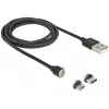 USB kabelis DeLOCK 85723 USB 2.0 1.1m USB A USB C/Micro-USB B Melns