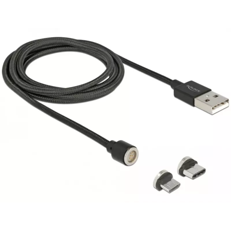USB kabelis DeLOCK 85723 USB 2.0 1.1m USB A USB C/Micro-USB B Melns