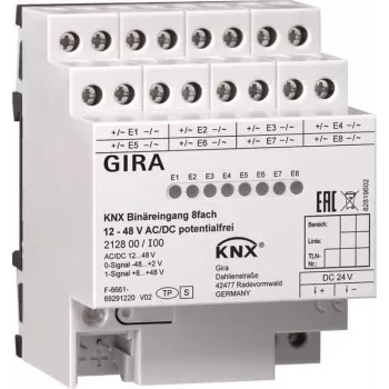 Binary Input 8-gang KNX 12-8V AC/DC 212800 (212800)