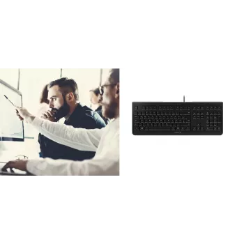 CHERRY KC 1000 tastatūra mājas USB Šveices melna
