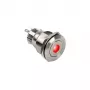 Spiedpogas slēdzis DimasTech PD211 22 mm Silverline Dot RGB — pretvandālisks paneļa vadības elements