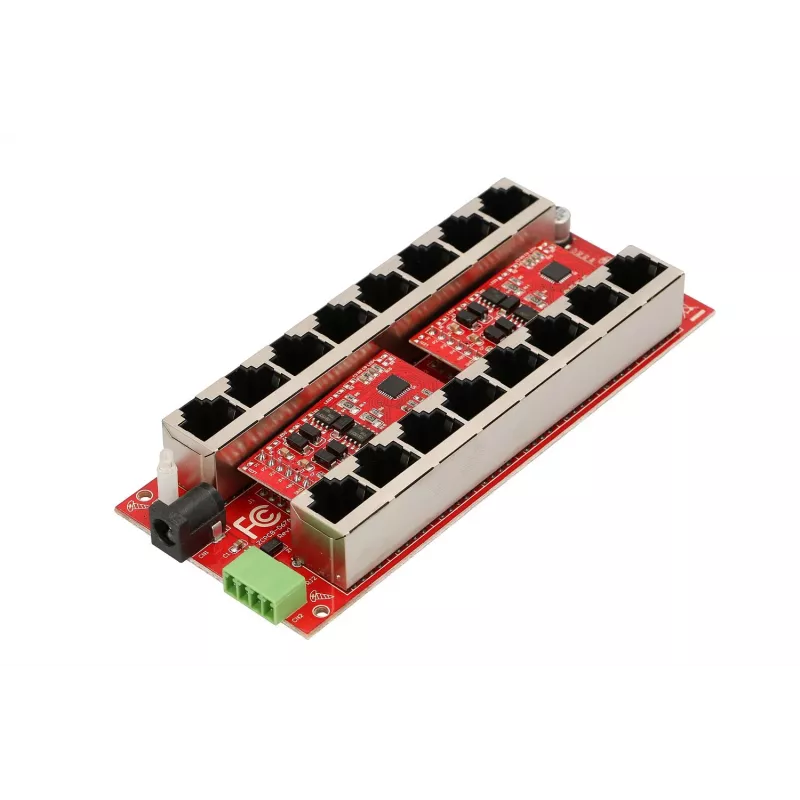 Extralink Gigabit PoE inžektors 8 portu aktīvais, 8 porti Gigabit 802.3at/af, režīms A
