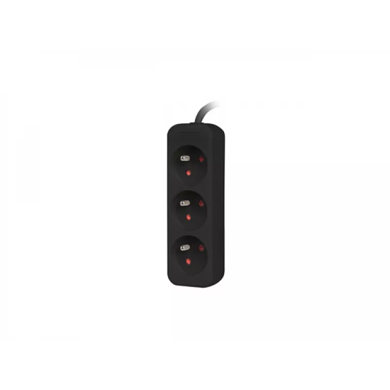 LANBERG PS0-03E-0300-BK 3M Melns 3X 230V Lanter PAGARINĀJUMS PL. KABELIS NO PILNA VARA