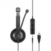 EPOS | SENNHEISER IMPACT SC 75 USB MS austiņas ar vadu, galvas saite, savienojums/Mūzika USB Type-A, melna