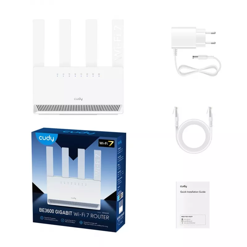 Maršrutētājs CUDY WR3600E BE3600 Gigabit Wi-Fi 7 Mesh